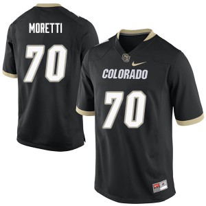 Men's Colorado Buffaloes Jake Moretti #70 Black NCAA Jersey 744264-898