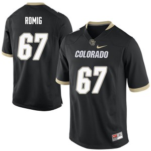 Men's Colorado Buffaloes Joe Romig #67 Black Official Jersey 993775-719