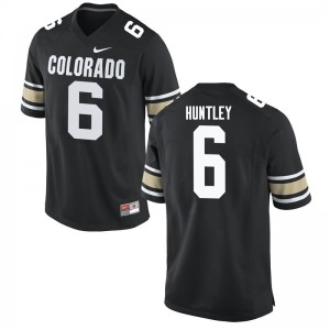Men Colorado Buffaloes Johnny Huntley #6 Home Black University Jersey 360229-242