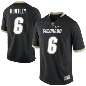 Mens Colorado Buffaloes Johnny Huntley #6 Black College Jersey 191160-120
