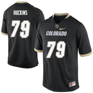 Mens Colorado Buffaloes Jonathan Huckins #79 Black NCAA Jersey 402669-719