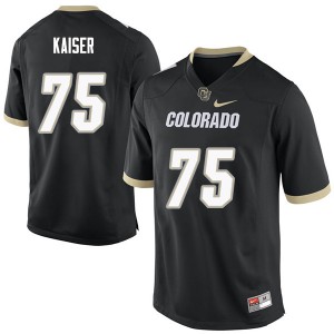 Mens Colorado Buffaloes Josh Kaiser #75 College Black Jerseys 782719-109