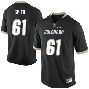 Mens Colorado Buffaloes Kolter Smith #61 College Black Jersey 262403-714