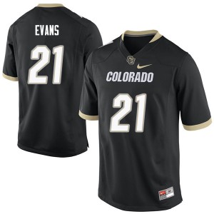 Men Colorado Buffaloes Kyle Evans #21 Black Player Jerseys 875926-510