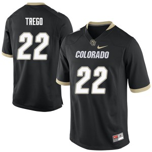 Men Colorado Buffaloes Kyle Trego #22 Football Black Jerseys 447750-626