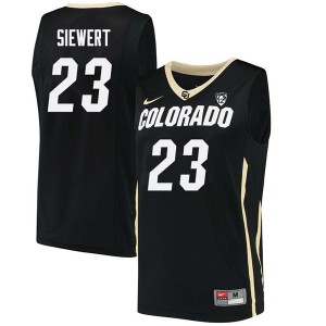Men's Colorado Buffaloes Lucas Siewert #23 Black Stitched Jersey 140095-519