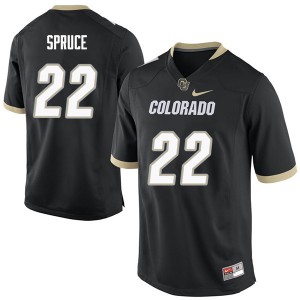 Men Colorado Buffaloes Nelson Spruce #22 Black Football Jersey 919488-163