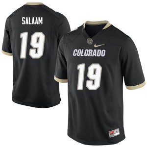 Men's Colorado Buffaloes Rashaan Salaam #19 Stitch Black Jerseys 426625-196