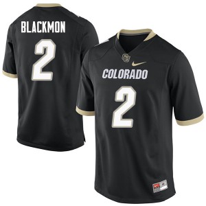 Men's Colorado Buffaloes Ronnie Blackmon #2 Black Stitch Jersey 763850-386