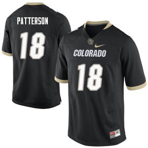 Men's Colorado Buffaloes T.J. Patterson #18 Black University Jersey 921898-340