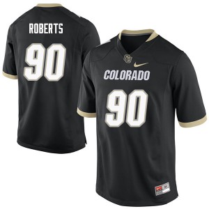 Mens Colorado Buffaloes Terriek Roberts #90 Black Official Jerseys 449856-792