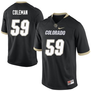 Men's Colorado Buffaloes Timothy Coleman #59 Black College Jerseys 202748-859
