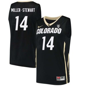Mens Colorado Buffaloes Tory Miller-Stewart #14 Black Basketball Jerseys 712928-999
