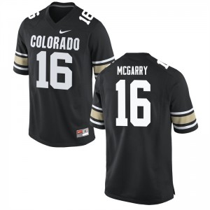 Men Colorado Buffaloes Tyler McGarry #16 Stitched Home Black Jerseys 571103-923