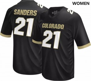 Women's Colorado Buffaloes Shilo Sanders #21 Black Football Original Retro Brand Player Jersey 704030-543