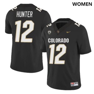 Women's Colorado Buffaloes Travis Hunter #12 Black Football Player Jersey 320541-690