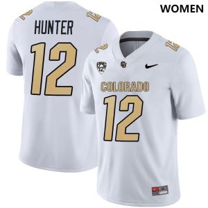 Womens Colorado Buffaloes Travis Hunter #12 White Football Player Jersey 170720-370