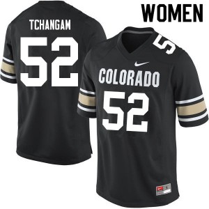 Women's Colorado Buffaloes Alex Tchangam #52 Home Black Football Jersey 808521-416