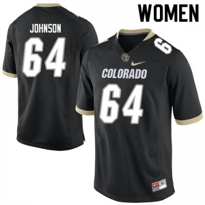 Women's Colorado Buffaloes Austin Johnson #64 Black High School Jerseys 604693-339
