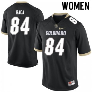 Womens Colorado Buffaloes Clayton Baca #84 Alumni Black Jersey 434923-929