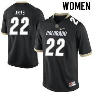 Women Colorado Buffaloes Daniel Arias #22 Black Player Jersey 183361-939