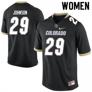 Women's Colorado Buffaloes Dustin Johnson #29 Black College Jersey 648962-166