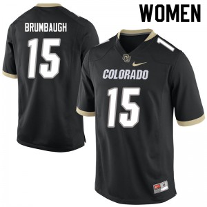 Womens Colorado Buffaloes Legend Brumbaugh #15 Player Black Jersey 911133-375