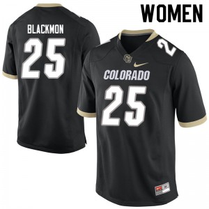 Womens Colorado Buffaloes Mekhi Blackmon #25 Black College Jersey 960713-297