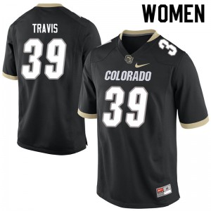 Women's Colorado Buffaloes Ryan Travis #39 Official Black Jersey 668502-288