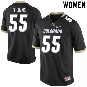 Women's Colorado Buffaloes Austin Williams #55 Black High School Jersey 751761-650