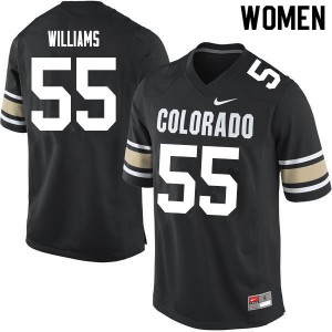 Womens Colorado Buffaloes Austin Williams #55 Home Black College Jersey 384793-110