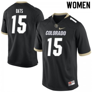 Women's Colorado Buffaloes D.J. Oats #15 Black Alumni Jersey 780983-596