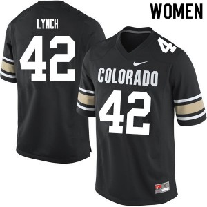 Women Colorado Buffaloes Devin Lynch #42 Home Black College Jerseys 893727-729
