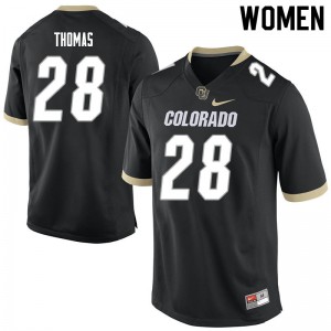 Womens Colorado Buffaloes Dylan Thomas #28 Black University Jersey 933586-200