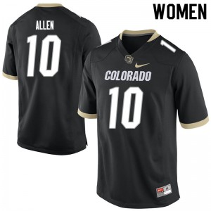 Women Colorado Buffaloes Jash Allen #10 High School Black Jersey 229198-446