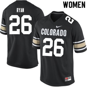 Womens Colorado Buffaloes Matthew Ryan #26 Home Black Football Jerseys 160340-924