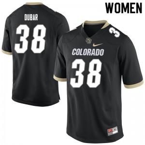 Women Colorado Buffaloes Steele Dubar #38 Embroidery Black Jerseys 680442-664