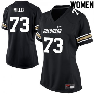 Womens Colorado Buffaloes Isaac Miller #73 Player Black Jerseys 364822-943