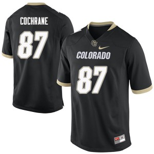 Mens Colorado Buffaloes Xavier Cochrane #87 College Black Jersey 206399-796