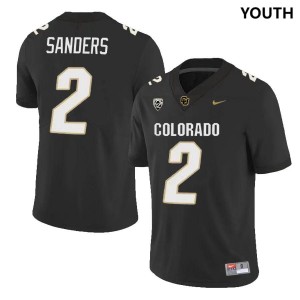 Youth Colorado Buffaloes Shedeur Sanders #2 Black College Jersey 708918-380