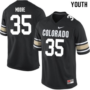 Youth Colorado Buffaloes Clyde Moore #35 Home Black NCAA Jerseys 239922-507