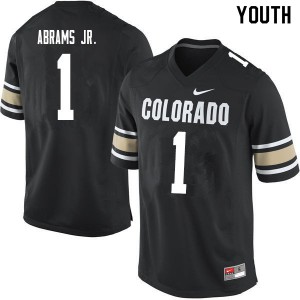 Youth Colorado Buffaloes Delrick Abrams Jr. #1 Home Black Football Jerseys 369388-600