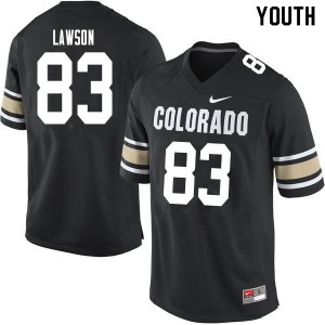 Youth Colorado Buffaloes Erik Lawson #83 Home Black Player Jerseys 487427-113