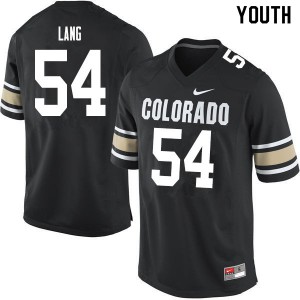 Youth Colorado Buffaloes Terrance Lang #54 Home Black Embroidery Jersey 761434-237