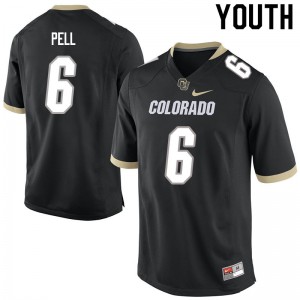 Youth Colorado Buffaloes Alec Pell #6 Black University Jersey 608143-342