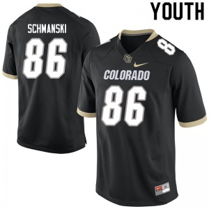 Youth Colorado Buffaloes C.J. Schmanski #86 Black Stitch Jerseys 389782-169