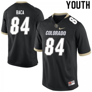 Youth Colorado Buffaloes Clayton Baca #84 Alumni Black Jerseys 538660-415