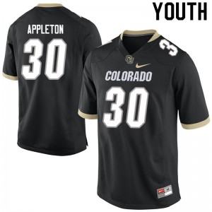 Youth Colorado Buffaloes Curtis Appleton #30 Black Official Jersey 879965-463