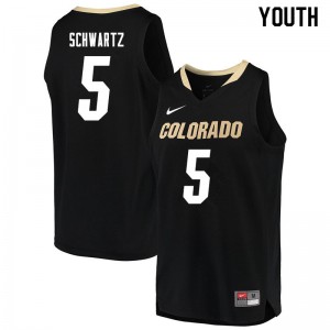 Youth Colorado Buffaloes D'Shawn Schwartz #5 Alumni Black Jerseys 478232-806