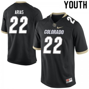 Youth Colorado Buffaloes Daniel Arias #22 College Black Jersey 628300-762
